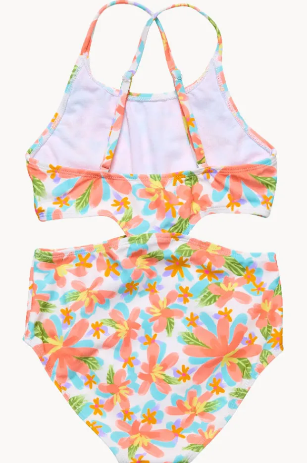 Snapper Rock Girls Hawaiian Luau Cut Out One Piece
