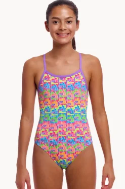 Funkita Girls Jig Jag Single Strap One Piece