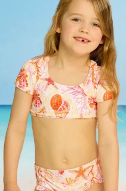 Seafolly Girls Girls La Mer Short Sleeve Crop Set