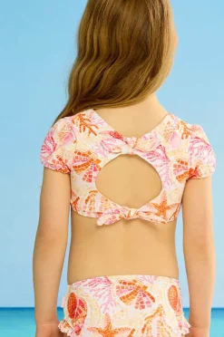 Seafolly Girls Girls La Mer Short Sleeve Crop Set