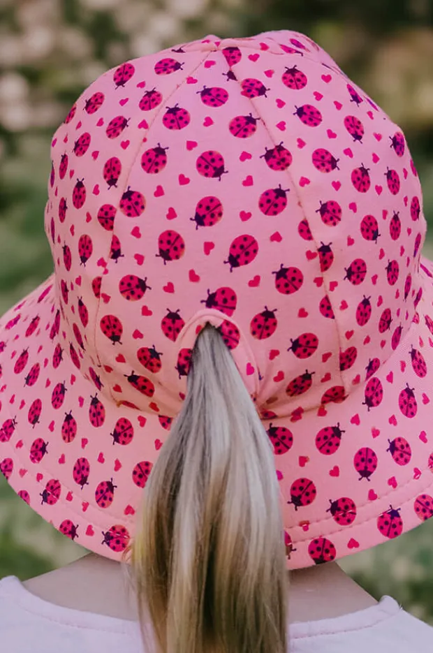 Bedhead Girls Ladybug Ponytail Bucket Hat