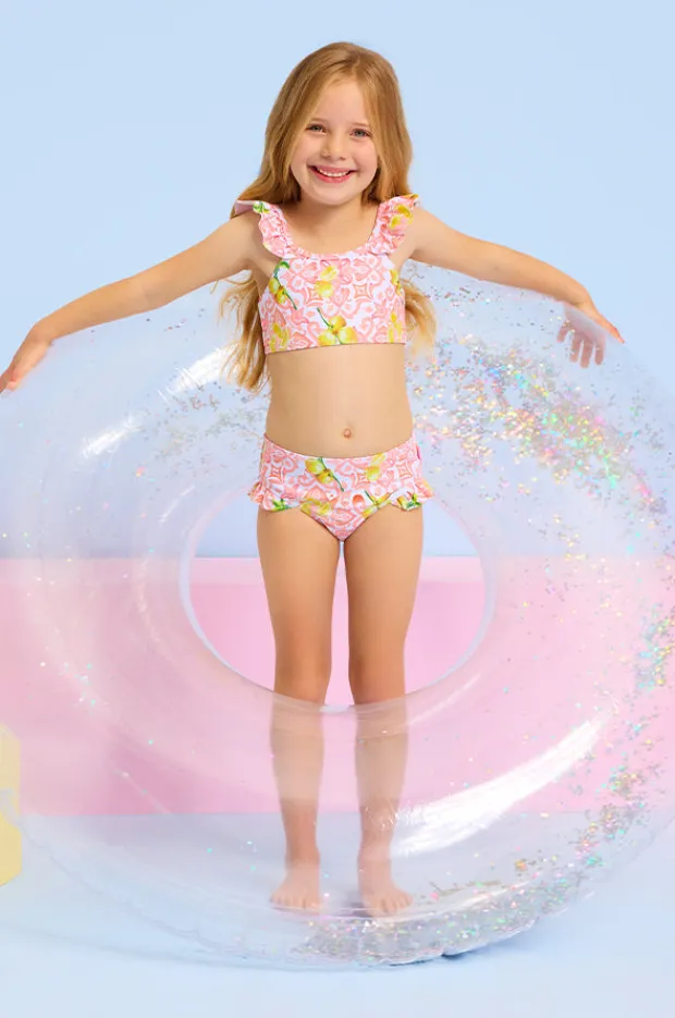 Seafolly Girls Girls Tile Crop Set