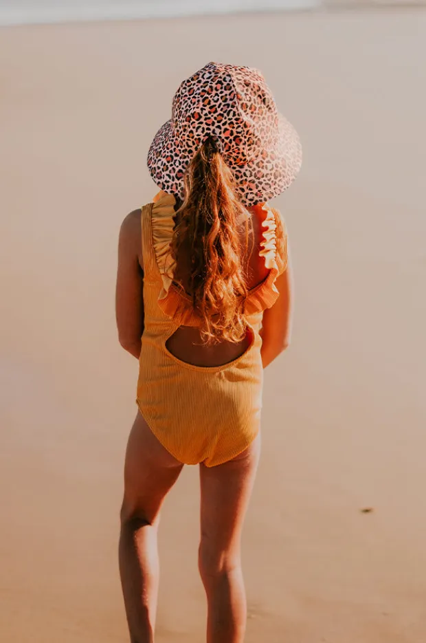 Bedhead Girls Leopard Ponytail Bucket Sunhat