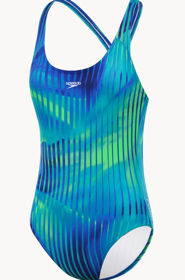 Speedo Girls Linear Lava Splashback One Piece