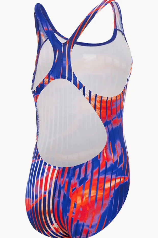 Speedo Girls Linear Lava Splashback One Piece
