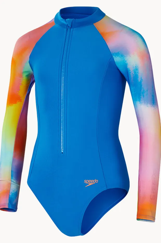 Speedo Girls Long Sleeve Sunsuit