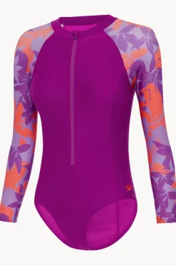 Speedo Girls Long Sleeve Sunsuit