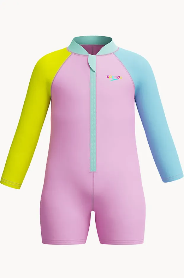 Speedo Girls Long Sleeve Zip Sunsuit