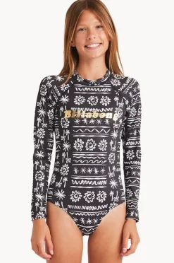 Billabong Girls Lost On You Long Sleeve Sunsuit