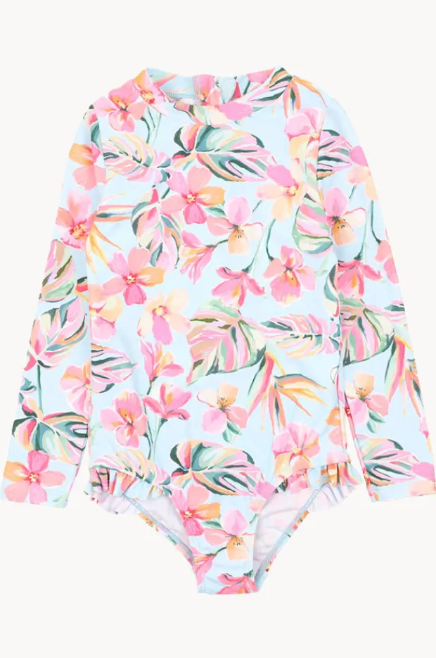 Minihaha Girls Lou Long Sleeve Sunsuit
