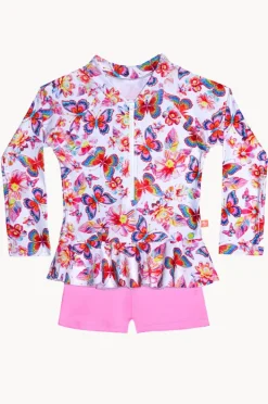 Salty Ink Girls Miss Aloha Boyleg Sunsuit