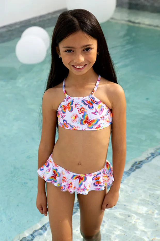 Salty Ink Girls Miss Aloha Crop Set