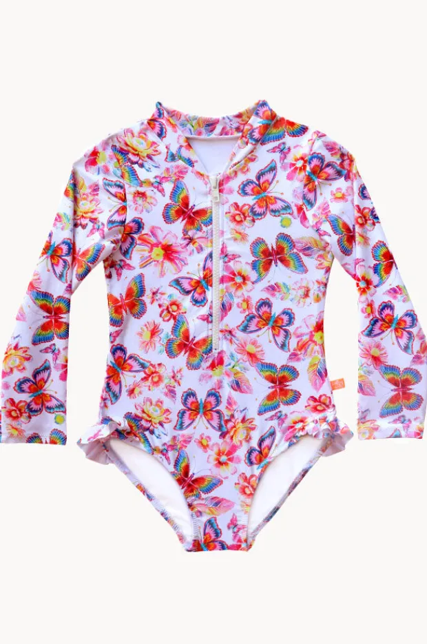 Salty Ink Girls Miss Aloha Long Sleeve Sunsuit