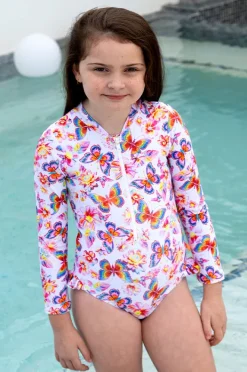 Salty Ink Girls Miss Aloha Long Sleeve Sunsuit