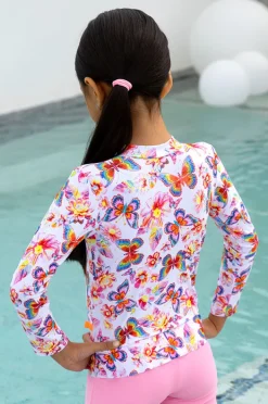 Salty Ink Girls Miss Aloha Long Sleeve Suntop