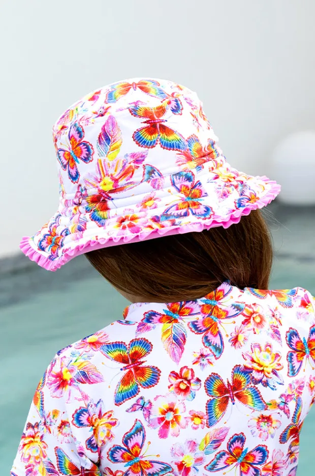 Salty Ink Girls Miss Aloha Reversible Sunhat