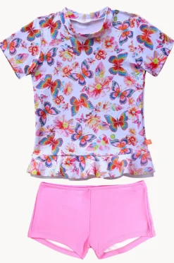 Salty Ink Girls Miss Aloha Suntop Set
