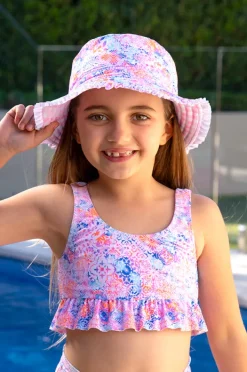 Salty Ink Girls Miss Cupcake Reversible Sunhat