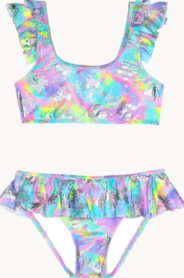 Salty Ink Girls Miss Dazzle Frill Crop Set