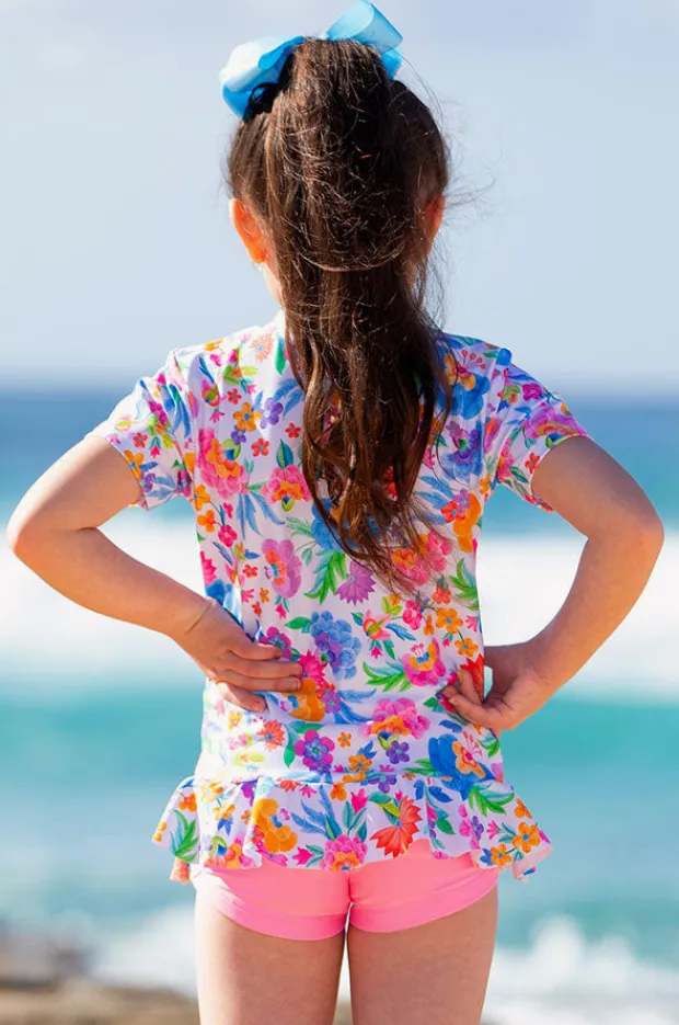 Salty Ink Girls Miss Leilani Short Sleeve Suntop Set