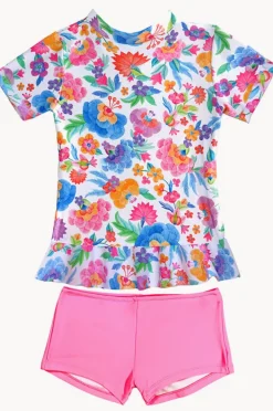 Salty Ink Girls Miss Leilani Short Sleeve Suntop Set
