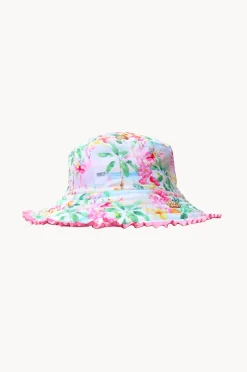 Salty Ink Girls Miss Vacay Reversible Sunhat