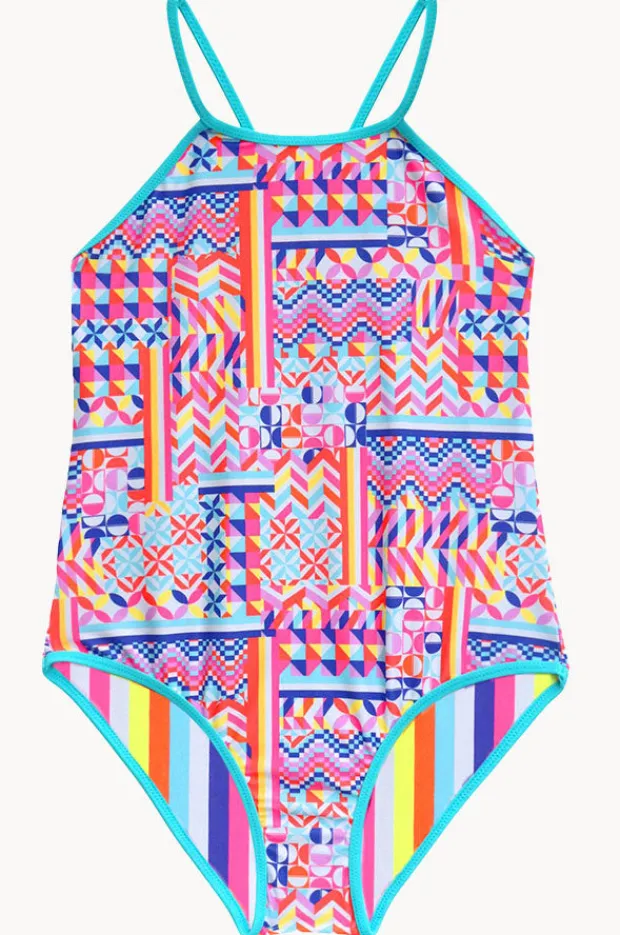 Salty Ink Girls Neo Geo Reversible One Piece