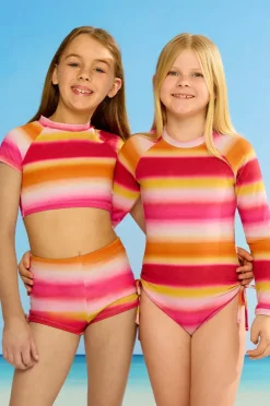 Seafolly Girls Girls Ombre Crop Suntop Set