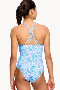Modibodi Girls Paisley Cross Back One Piece