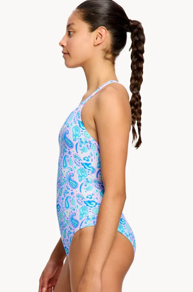 Modibodi Girls Paisley Cross Back One Piece