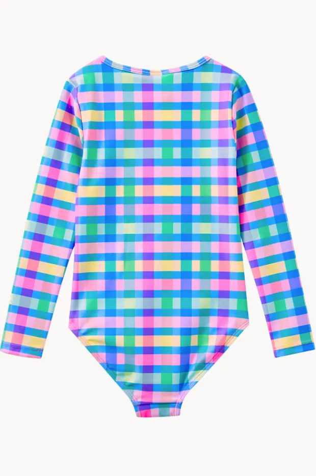 Milky Girls Picnic Check Sunsuit