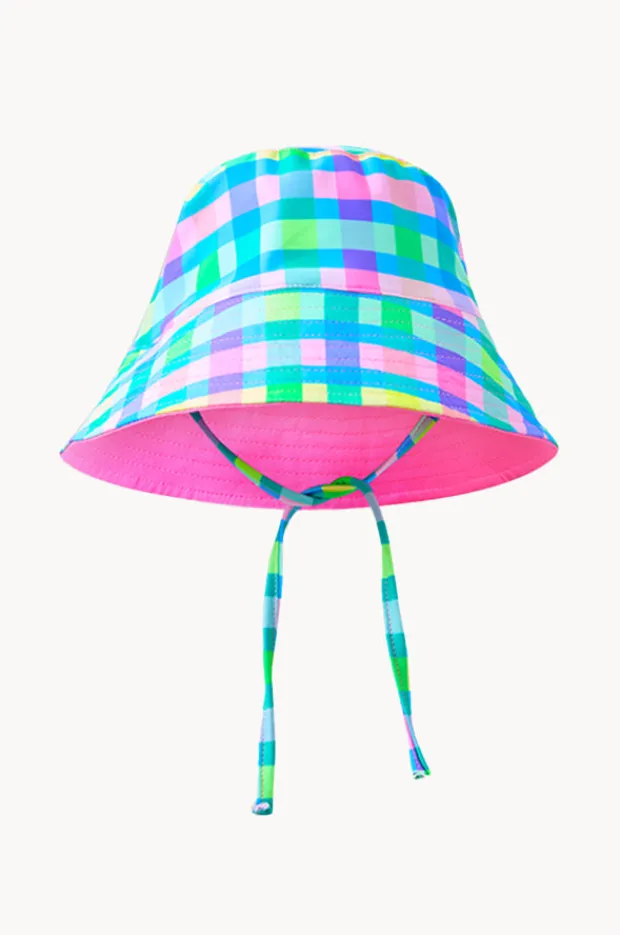 Milky Girls Picnic Check Swim Hat