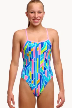 Funkita Girls Pillared Single Strap One Piece