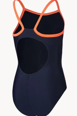 Speedo Girls Plastisol Placement Thinstrap Muscleback One Piece