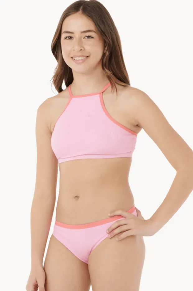 Rip Curl Girls Premium Rib 2.0 High Neck Crop Set
