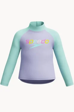 Speedo Girls Print Long Sleeve Suntop