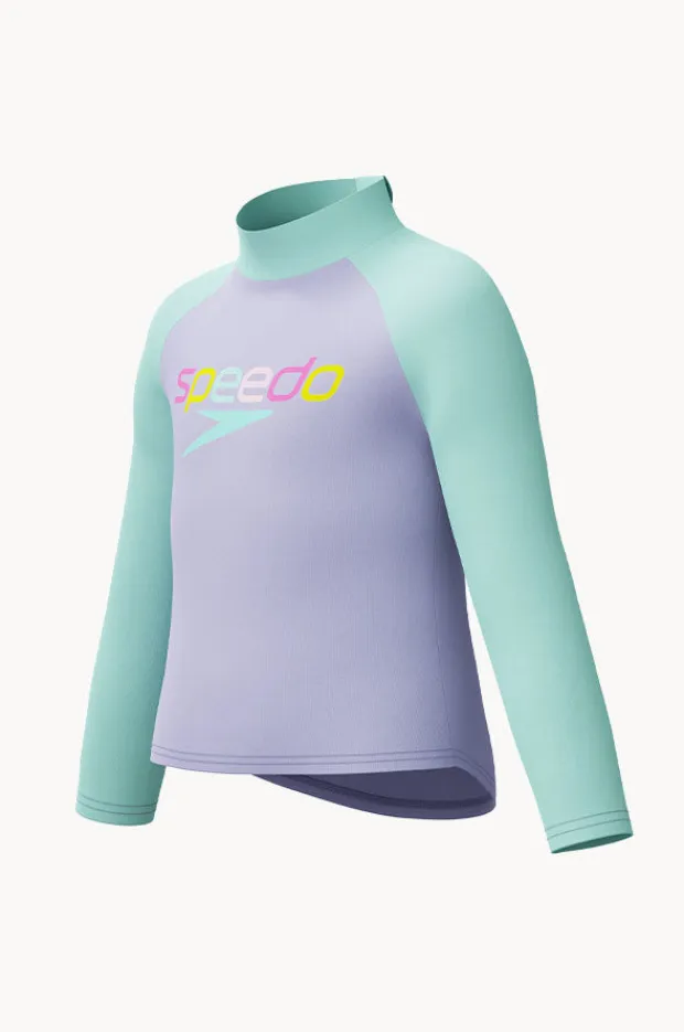 Speedo Girls Print Long Sleeve Suntop