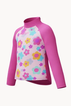 Speedo Girls Print Long Sleeve Suntop