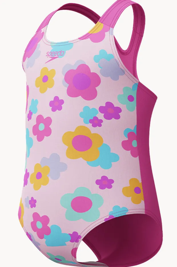 Speedo Girls Print One Piece