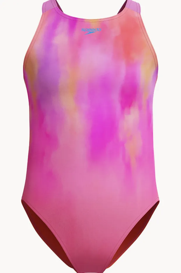 Speedo Girls Printed Pulseback One Piece