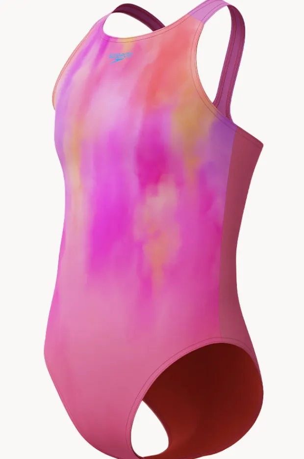 Speedo Girls Printed Pulseback One Piece
