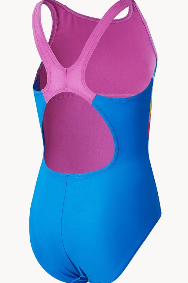 Speedo Girls Printed Pulseback One Piece