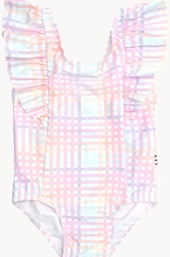 Huxbaby Girls Check Frill One Piece