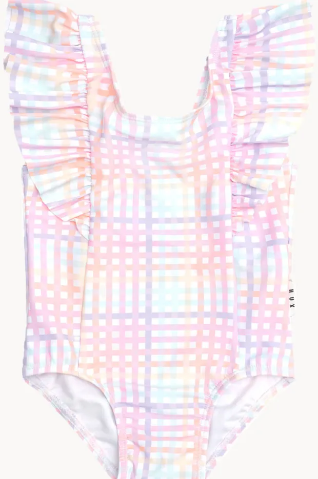 Huxbaby Girls Check Frill One Piece