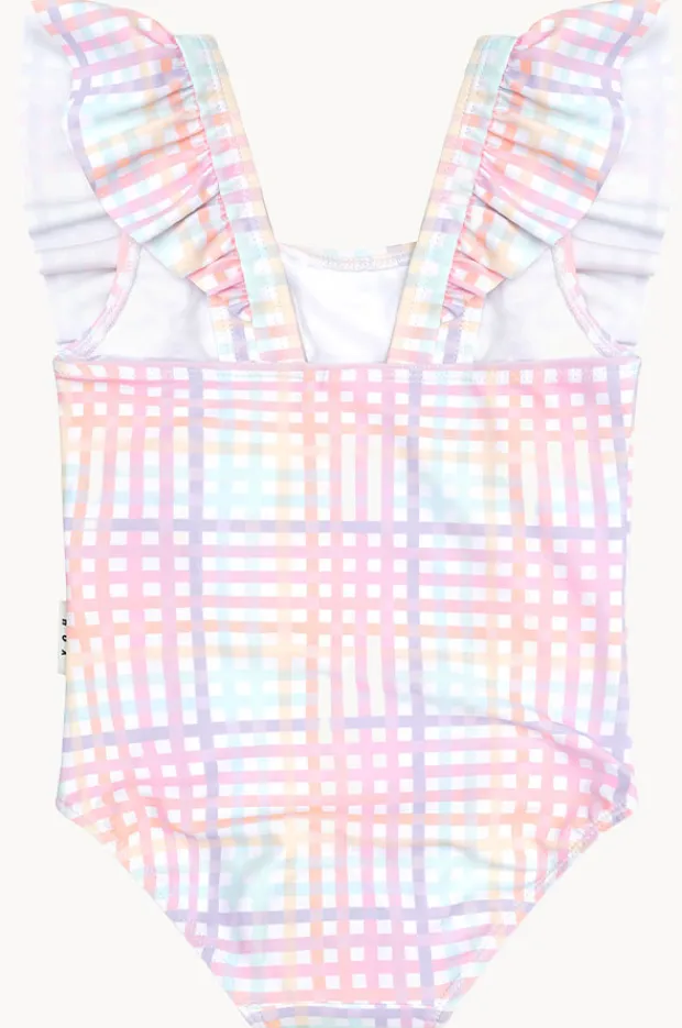 Huxbaby Girls Check Frill One Piece