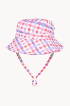 Huxbaby Girls Rainbow Check Swim Hat