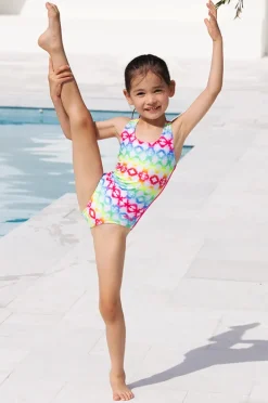 Zoggs Girls Rainbow Haze Action Back One Piece
