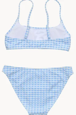 Snapper Rock Girls Seaside Gingham Crop Set