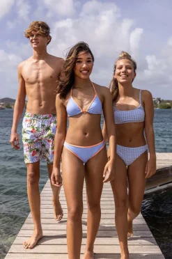 Snapper Rock Girls Seaside Gingham Crop Set