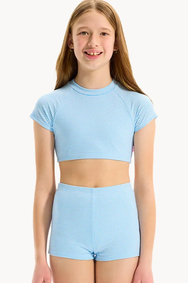 Seafolly Girls Girls Seersucker Stripe Suntop Set